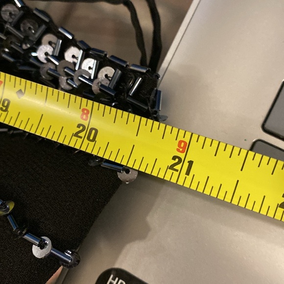 NEWPORT NEWS - NWT - tank: black w beads / sequins & lining / adj. straps - 16 - Picture 7 of 16